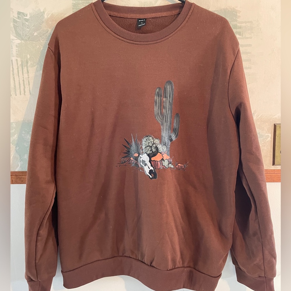 Brown Desert Cactus Sweatshirt